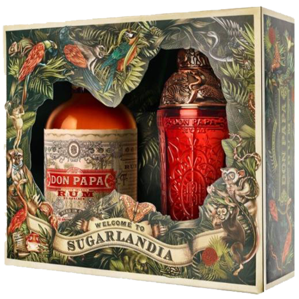 Don Papa Rum Giftpack + Shaker - Fillipijnen - 40% 70cl